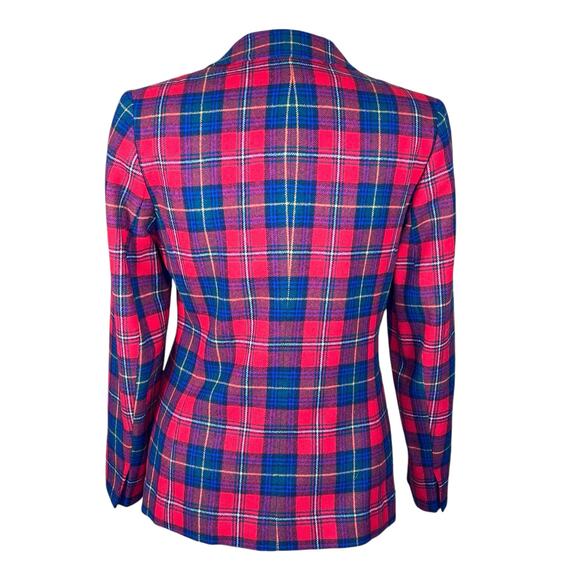 Pendleton Women’s 100% Virgin Wool Red Plaid Blazer Vintage Size 10 EUC - Picture 6 of 12